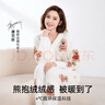 嫚熙（EMXEE）唐藝昕同款孕婦睡衣秋冬產(chǎn)后加厚月子服半邊絨哺乳孕期家居服 曬單實(shí)拍圖