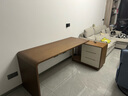斯蘭夢(mèng)貝實(shí)木電腦桌臺式伸縮轉角書(shū)桌臥室家具家用學(xué)習桌床頭桌書(shū)房辦公桌 胡桃色_電腦桌【單臺面】 1.6米（不帶鍵盤(pán)托） 曬單實(shí)拍圖
