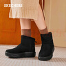 斯凱奇（Skechers）女鞋高幫百搭時(shí)尚厚底增高雪地靴加絨保暖短靴休閑鞋女靴114759 曬單實(shí)拍圖