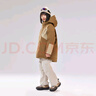 EBAER兒童棉服冬款男女童保暖加厚棉衣防風(fēng)連帽棉襖外套 畫(huà)眉棕 150cm  曬單實(shí)拍圖