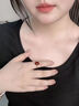 Amber Lollipop琥珀戒指女士紅色血珀食指戒開口戒生日七夕情人節(jié)禮物送女友老婆 紅色 曬單實拍圖