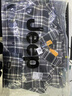 吉普（JEEP）美國正品Jeep高端美式格子襯衫男士春秋潮牌寬松休閑長(cháng)袖上衣外套 黑白格子【官方正品】 XL 推薦140-160斤 曬單實(shí)拍圖