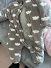 Kordear新生嬰兒兒冬裝加厚棉服天鵝絨哈衣寶寶秋冬棉襖連體衣服 深灰 90cm 曬單實(shí)拍圖