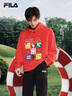 FILA斐樂(lè )兒童紅色連帽衛衣2025春季男孩女孩套頭上衣春秋款 曬單實(shí)拍圖