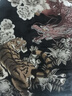 三省六部·龍虎2.0改良款液態(tài)光感重工刺繡橫須賀雙面棒球夾克國潮新中式 黑色拼香檳色 L 150斤內(nèi) 曬單實拍圖