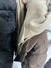 艾萊依羽絨服女假兩件短款連帽寬松時尚保暖棒球服外套 蜜茶棕165 曬單實拍圖