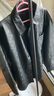 GXG男裝2024年黑色皮衣暗紋翻領(lǐng)襯衫黑色185/XXL 曬單實(shí)拍圖