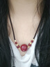 Vana朱砂吊墜女轉(zhuǎn)運珠項鏈女本命年七夕情人節(jié)禮物送女朋友老婆 六字真言朱砂吊墜【配黑繩】 曬單實拍圖