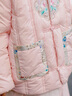 巴拉巴拉童裝女童棉服兒童寶寶新中式國風(fēng)外套冬裝棉衣刺繡立領(lǐng)小童裝 紅色調(diào)00366 130cm 曬單實拍圖