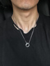 IDEAGEMER郭迦南同款 純銀莫比烏斯環(huán)項(xiàng)鏈男高級(jí)感痞帥吊墜七夕送男友禮物 莫比烏斯環(huán)吊墜-銀鏈【55cm】 曬單實(shí)拍圖