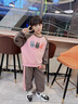G.DUCKKIDS小黃鴨童裝女童秋裝套裝新款兒童衣服女孩加絨衛(wèi)衣兩件套春秋冬季 粉灰色 160 建議13~14歲【150-160cm】c 曬單實(shí)拍圖
