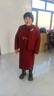 恒源祥婚禮媽m媽禮服高貴旗袍中老年女春秋喜婆婆婚宴裝中式連衣裙兩件 紅色 尺碼偏大一碼 5XL (推薦151-170斤，) 曬單實(shí)拍圖