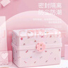 銀芯（yinxin）兒童發(fā)飾收納盒寶寶女孩發(fā)夾皮筋頭飾發(fā)卡飾品梳妝可愛頭繩首飾盒 【店長推薦】粉色中號 曬單實(shí)拍圖