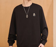 卡賓（CABBEEN）【萬針刺繡】彩色熊圓領(lǐng)衛(wèi)衣2024秋季新款潮牌男女套頭情侶裝 煤黑色01 2XL /185/54 曬單實拍圖