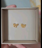 六福珠寶 足金花絲蝴蝶結(jié)黃金耳釘 計(jì)價(jià) F95TBGE0005 約1.30克-配硅膠耳堵 曬單實(shí)拍圖