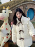 舒芳蝶（shufangdie）羽絨棉服女2025冬季新款棉襖外套韓版設計感寬松小眾學(xué)院風(fēng)棉衣女 白色 M 曬單實(shí)拍圖