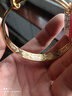 千影珠寶黃色金手鐲女款金鐲子滿天星推拉口媽媽款結(jié)婚首飾送禮物送媽媽送朋友老人手鐲鍍金子滿天星星 單件0.15防偽品牌標(biāo)簽標(biāo)價1300 曬單實(shí)拍圖