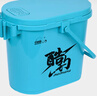 釣哈哈釣魚桶可坐釣桶臺釣桶加厚釣魚手提桶活魚桶多功能釣箱笩釣溪流桶 釣桶藍色+雙插桿槽+雙炮臺架 曬單實拍圖