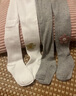 瑜尚臻品 兒童打底褲春秋冬季棉質(zhì)嬰兒外穿寶寶連體洋氣女童踩腳連褲襪 春秋款【灰+白  建議15-25℃】 M 建議身高90-105CM 曬單實(shí)拍圖