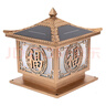 林爵 太陽(yáng)能庭院柱頭燈室外裝飾景觀別墅農(nóng)村大門口圍欄戶外防水柱燈 太陽(yáng)能古銅30CM適用40-50CM柱子- 曬單實(shí)拍圖