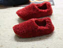 邦有道棉拖鞋男包跟月子鞋保暖防滑木地板靜音冬季毛絨拖鞋家居棉鞋女 深紅(麂皮絨底) 38-39 適合(37-39碼) 曬單實(shí)拍圖