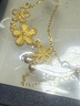 周六福輕婚嫁系列桃花黃金手鏈女生日禮物計價(jià)A0712526約4.48g16+3cm 曬單實(shí)拍圖