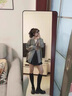 茯見毛呢百褶裙女高腰顯瘦2025春秋半身裙女時尚短裙洋氣a字裙子女 深灰色-常規(guī)褲長 L 曬單實拍圖