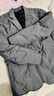 皮爾卡丹羽絨服男士短款2024新款衣服潮牌翻領上衣輕薄保暖冬季西裝領外套 灰色 XL (建議135-145斤) 曬單實拍圖