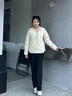 波司登（BOSIDENG）25年新款輕薄羽絨服女短款90絨三防輕便內(nèi)膽葫蘆紋外套B250131012 秘釉色7475 M 165/88A 體重約110-120斤 曬單實拍圖