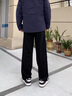 高個子春秋款直筒長褲男款180加長版純色休閑褲105-115CM運動長褲 深灰褲長105CM L 曬單實拍圖