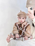 G.DUCKKIDS小黃鴨新生嬰兒衣服春秋6-12個(gè)月學(xué)院風(fēng)滿月男寶寶周歲禮服假兩件 卡其色 73cm 73碼3-7月（建議寶寶6-8公 曬單實(shí)拍圖