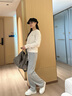 ELAND【匹馬棉】衣戀毛衣女夏日棉花糖變形絞花長袖上衣25秋新款 燕麥色(33)OATMEAL S 曬單實拍圖