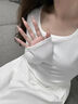 樂(lè )卡利德絨打底衫女U領(lǐng)秋冬季內搭長(cháng)袖白色上衣t恤圓領(lǐng)正肩加絨保暖修身 德絨U領(lǐng)打底衫【白2XL  125內】 曬單實(shí)拍圖