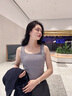 lagogo方領(lǐng)無(wú)袖背心女拉谷谷2025年春新款顯瘦打底修身可外穿上衣 黑色 M 曬單實(shí)拍圖