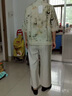 俞兆林優(yōu)品媽媽夏裝襯衫套裝新中式中老年女裝襯衣套裝夏季國(guó)風(fēng)氣質(zhì)春秋衣服 綠色上衣+米白褲子 2XL 建議105-120斤 曬單實(shí)拍圖