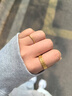 中國(guó)黃金（CHINA GOLD）黃金戒指日進(jìn)斗金戒指足金招財(cái)古幣銅錢戒指女送女友老婆生日禮物 【硬金款】15圈-約1.2g 曬單實(shí)拍圖