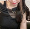 老鳳祥黃金項(xiàng)鏈女款水波紋足金素鏈鎖骨鏈送女友媽媽七夕情人節(jié)禮物 黃金水波紋素鏈約4.62克長(zhǎng)45CM 曬單實(shí)拍圖