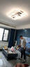 格蘭路 北歐客廳搖頭吊扇燈吸頂餐電燈廳家用帶吊燈一體廚房電風(fēng)扇燈扇 A款/黑色/長(zhǎng)形/遙控【90*60CM】 曬單實(shí)拍圖