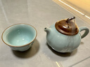 廷懷窯 汝窯茶杯 陶瓷功夫茶杯品茗杯主人杯單杯汝州汝瓷天青葵口杯 汝窯天青葵口杯 曬單實拍圖