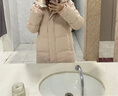雅鹿粉色長(cháng)款羽絨服女2025年冬季過(guò)膝新極寒大被子連帽加厚保暖外套潮 桃粉 L (165) 建議125-140斤 曬單實(shí)拍圖