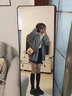 茯見毛呢百褶裙女高腰顯瘦2025春秋半身裙女時尚短裙洋氣a字裙子女 深灰色-常規(guī)褲長 L 曬單實拍圖