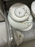藝汐 高檔餐具整套碗盤家用景德鎮(zhèn)骨瓷中式釉下彩碗碟勺輕奢結(jié)婚送禮 微波爐適用丨皮箱裝丨 60件套 曬單實拍圖