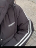 波司登（BOSIDENG）【反季】冬季羽絨服谷愛凌同款男女同款情侶長款連帽90絨修身外套 黑色/緋草米【店長推薦】 XS 155/80A 曬單實拍圖