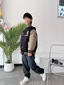 漢唐貝貝兒童裝男童春裝棒球服外套2025春秋冬款新款春季男孩大童夾棉衣服 黑色【春秋款】 140 (建議125-135cm 7-8周歲） 曬單實(shí)拍圖
