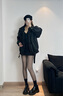 ZHR樂(lè )福鞋女2025春季新款小個(gè)子英倫增高百搭厚底配裙粗跟小皮鞋單鞋 黑色 37 曬單實(shí)拍圖