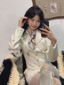 viney真絲絲巾100%桑蠶絲春夏絲綢小方巾生日禮物送老婆媽媽長輩 【米色】實用高級感品牌實用長輩母親絲巾 曬單實拍圖
