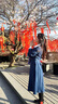 Olrain【氣質(zhì)假兩件牛仔連衣裙】秋季女裝復(fù)古翻領(lǐng)中長款裙子 深藍(lán)色 M 曬單實拍圖