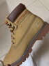 卡特（CAT）經(jīng)典大黃靴馬丁靴女鞋新品牛皮增高厚底彩色女靴P312081 黃色 36 曬單實(shí)拍圖