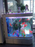 華康子彈頭魚(yú)缸小型家用一體2025新款免換水懶人玄關(guān)屏風(fēng)隔斷水族箱 A款銀拉絲 長(cháng)100*寬40*高138cm 曬單實(shí)拍圖