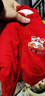 歡喜小熊 寶寶套裝嬰兒加厚保暖新年裝衣服男童紅色新款冬季外出拜年服 心想事成 100 (建議2-3歲.身高90-100cm) 曬單實(shí)拍圖